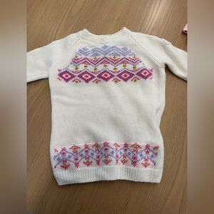 Patterned White and Pink Sweater/dress